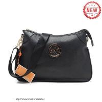 michael kors stockard logo leer groot zwart crossbody zakken Online Nederland vahak914